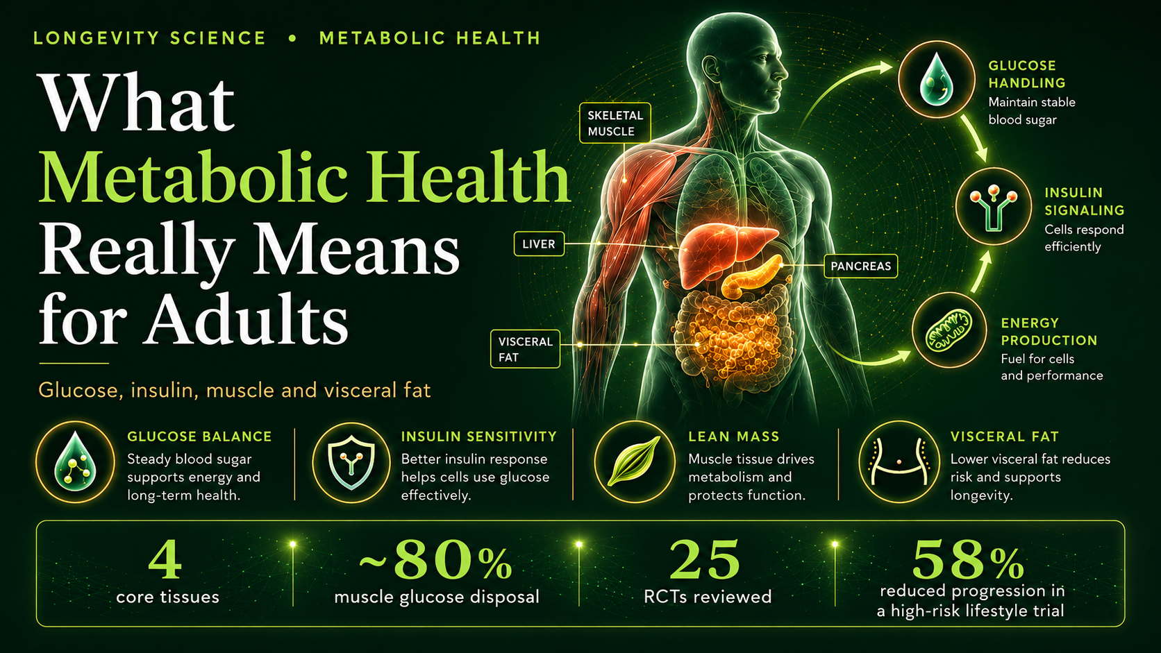 What Metabolic Health Really Means for Adults: Glucose, Insulin, Muscle and Visceral Fat
