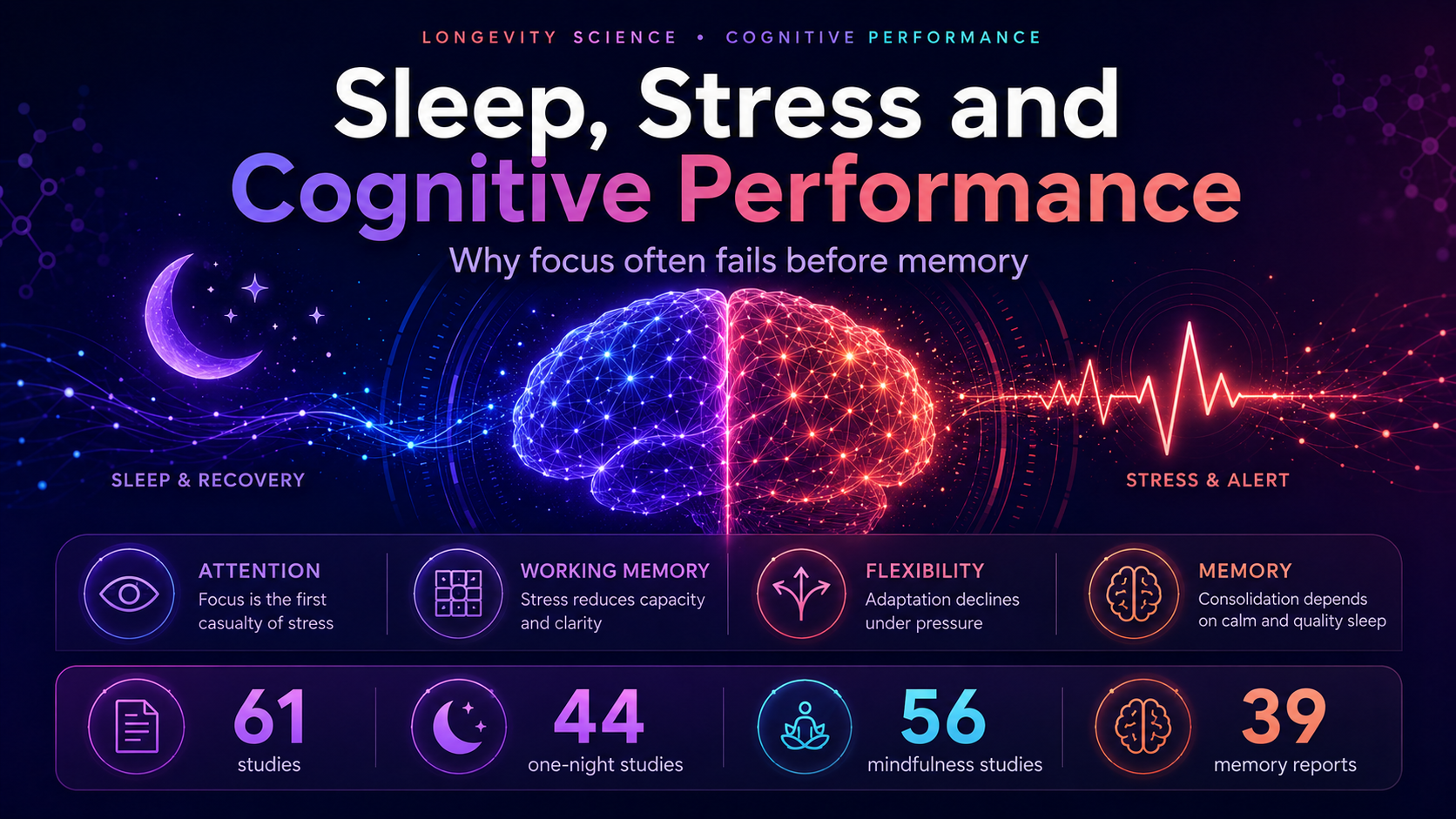 Sleep, Stress and Cognitive Performance: Why Focus Often Fails Before Memory