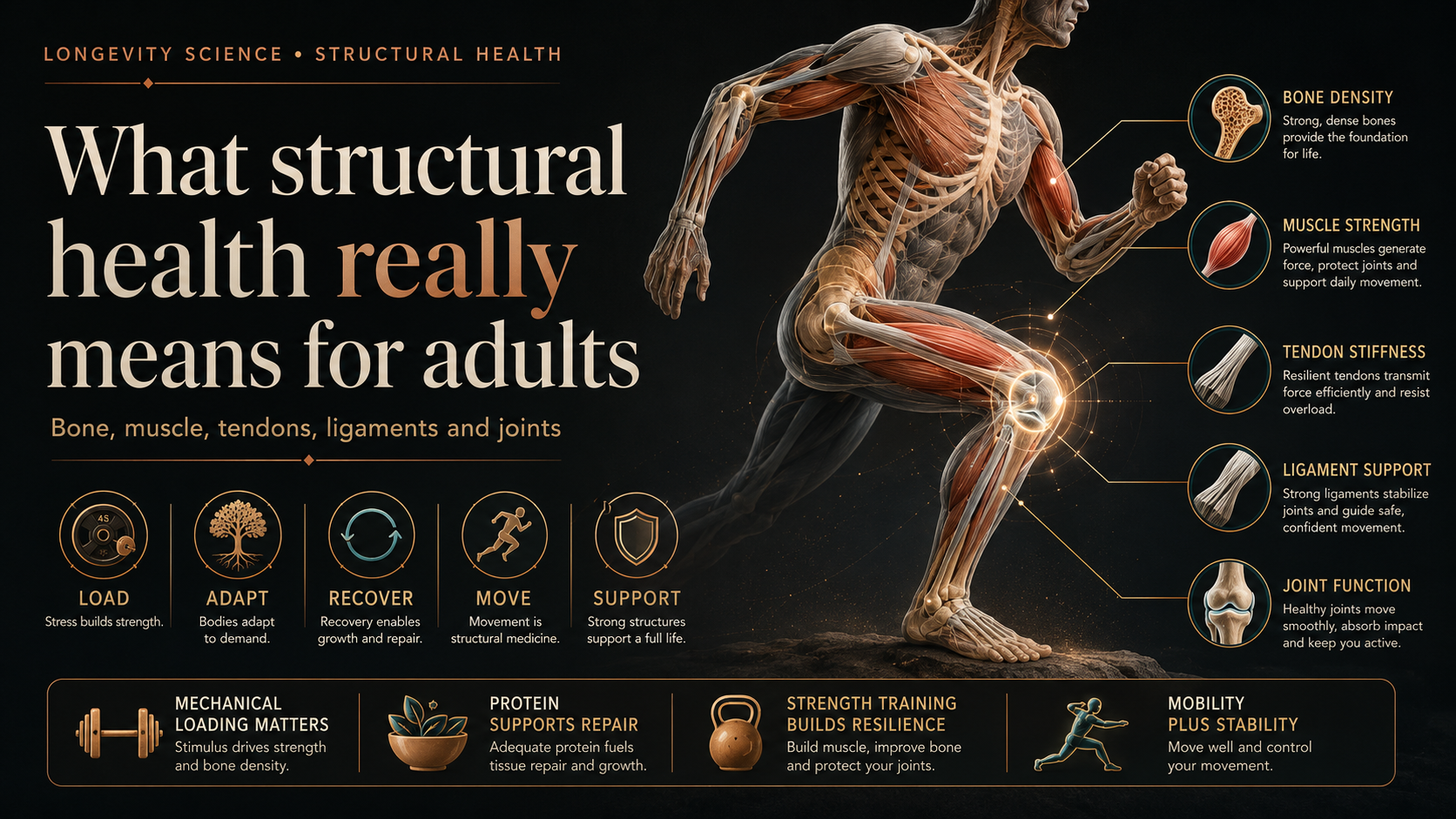 What Structural Health Really Means for Adults: Bone, Muscle, Tendons, Ligaments and Joints