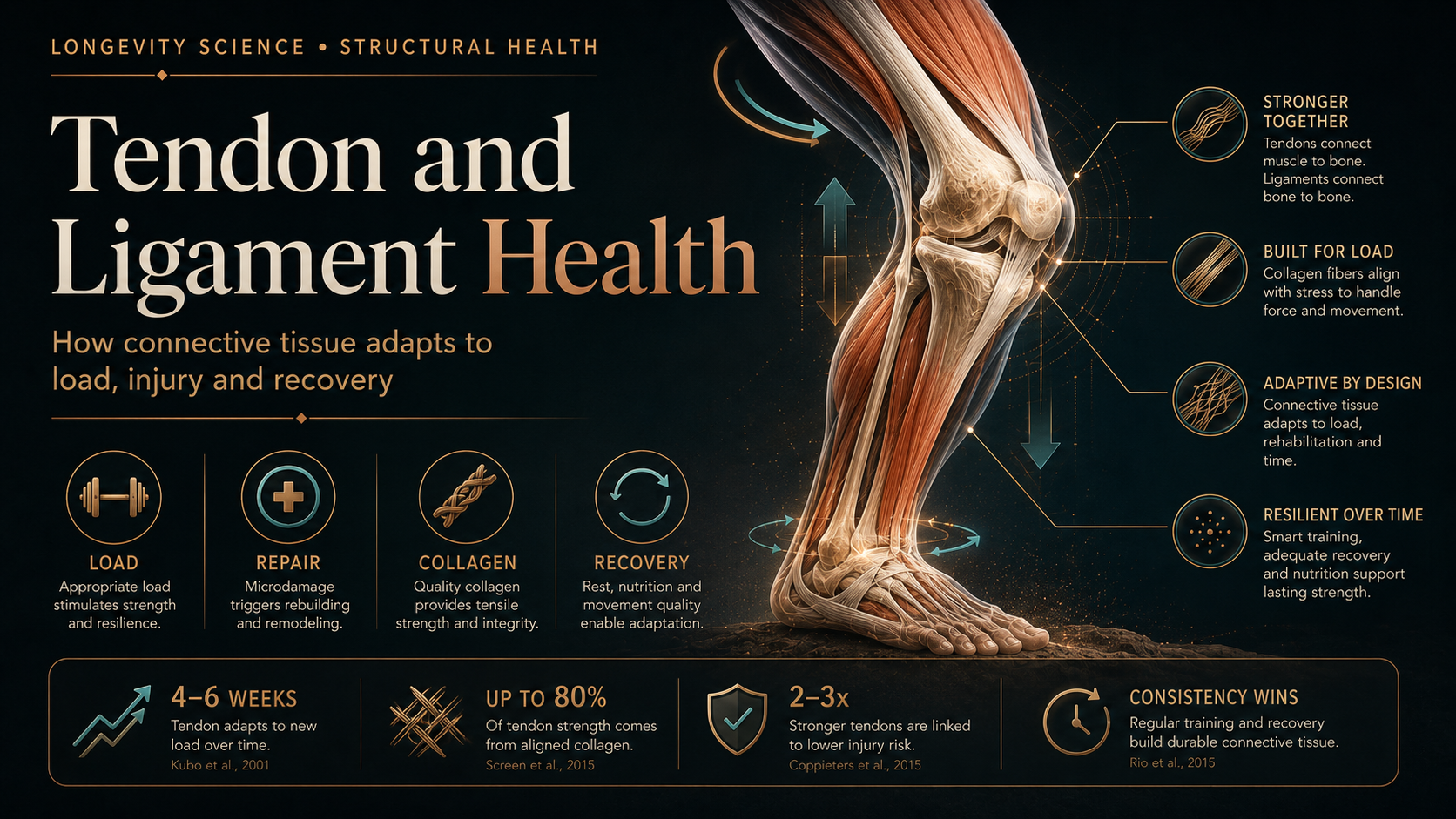 Tendon and Ligament Health: How Connective Tissue Adapts to Load, Injury and Recovery