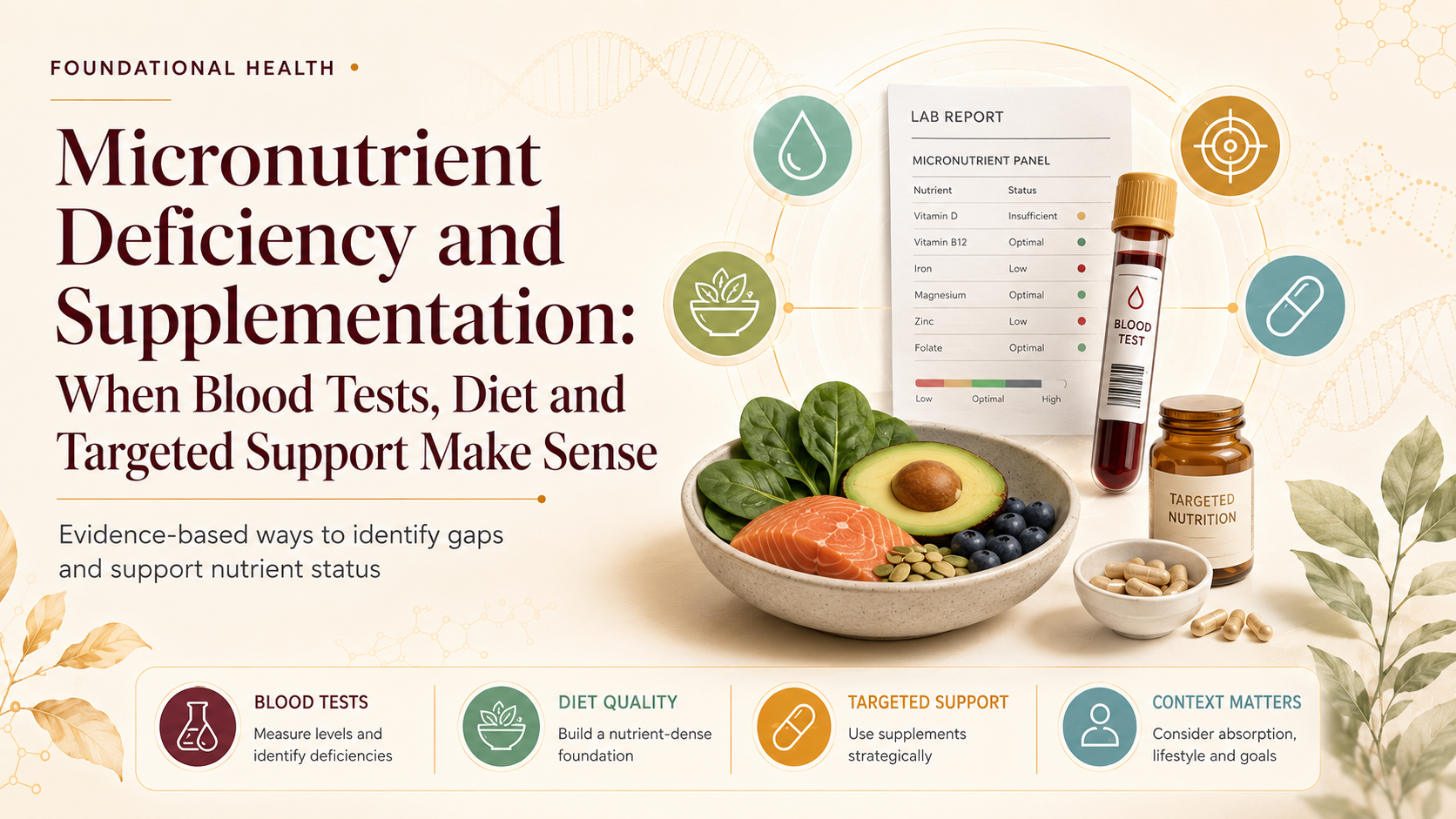 Micronutrient Deficiency and Supplementation: When Blood Tests, Diet and Targeted Support Make Sense
