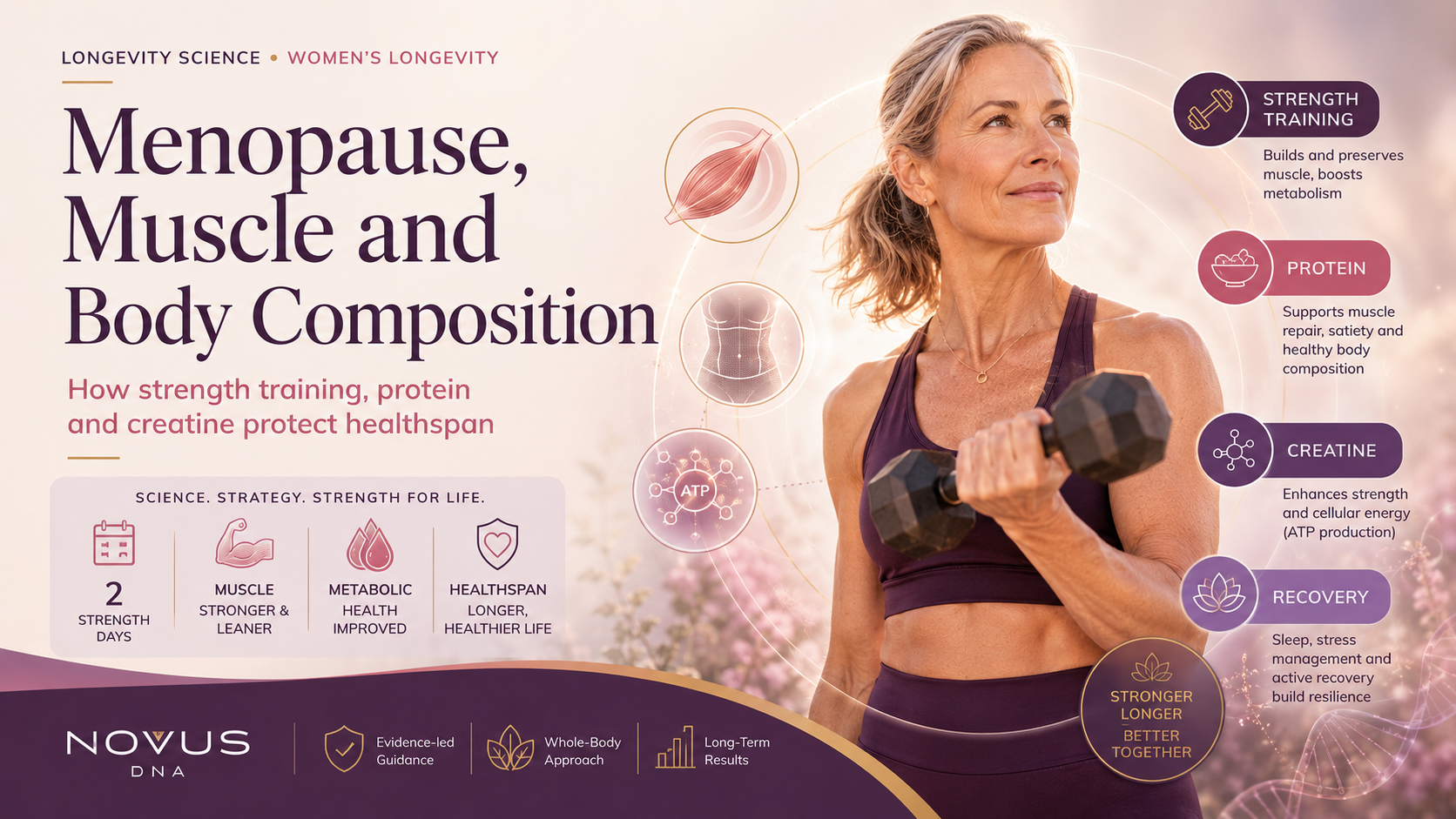 Menopause, Muscle and Body Composition: How Strength Training, Protein and Creatine Protect Healthspan