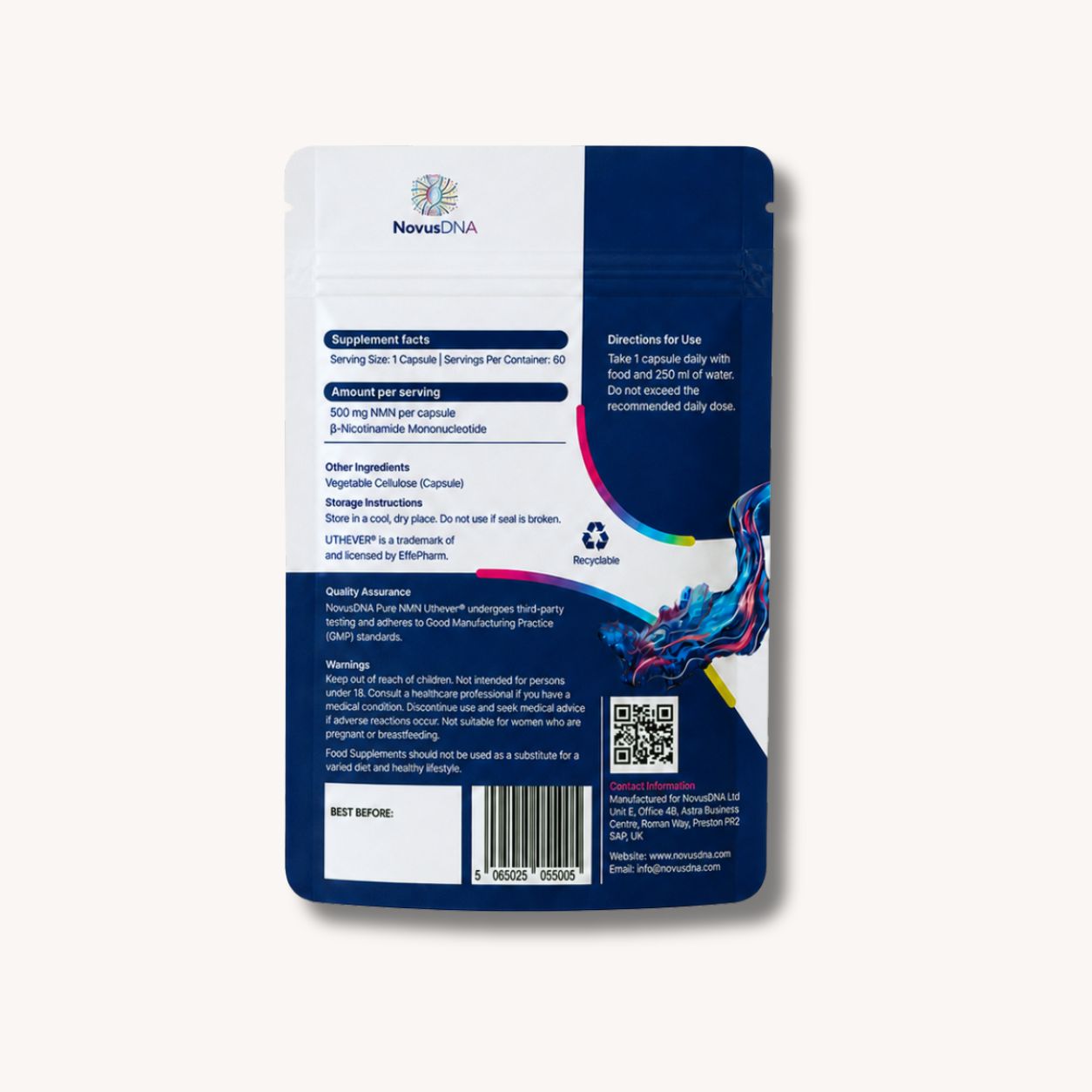 Pure NMN (60 Capsules)