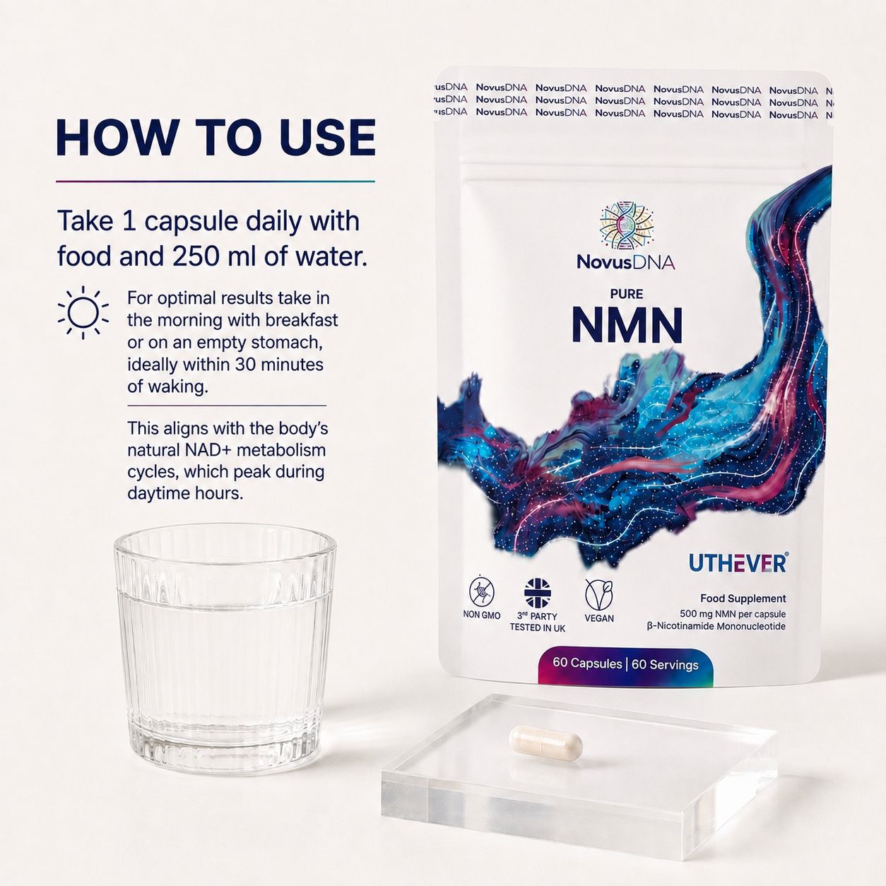 Pure NMN (60 Capsules)